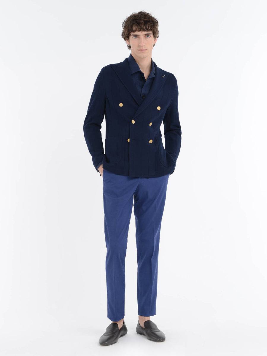 Paoloni Giacca Maglia Doppio Petto Cotone