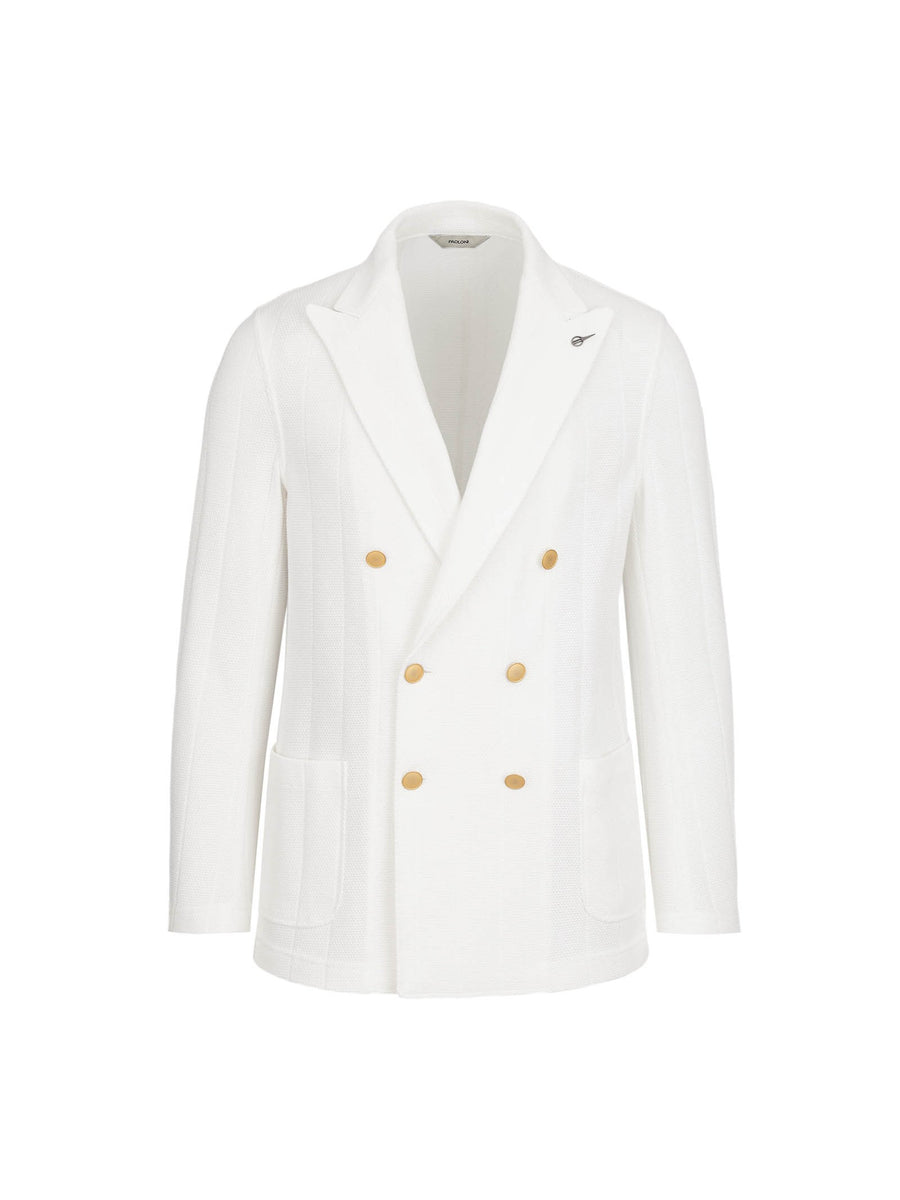 Paoloni Giacca maglia doppio petto cotone