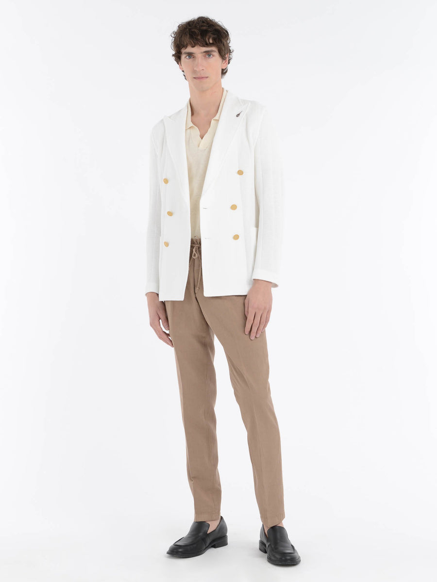 Paoloni Giacca Maglia Doppio Petto Cotone