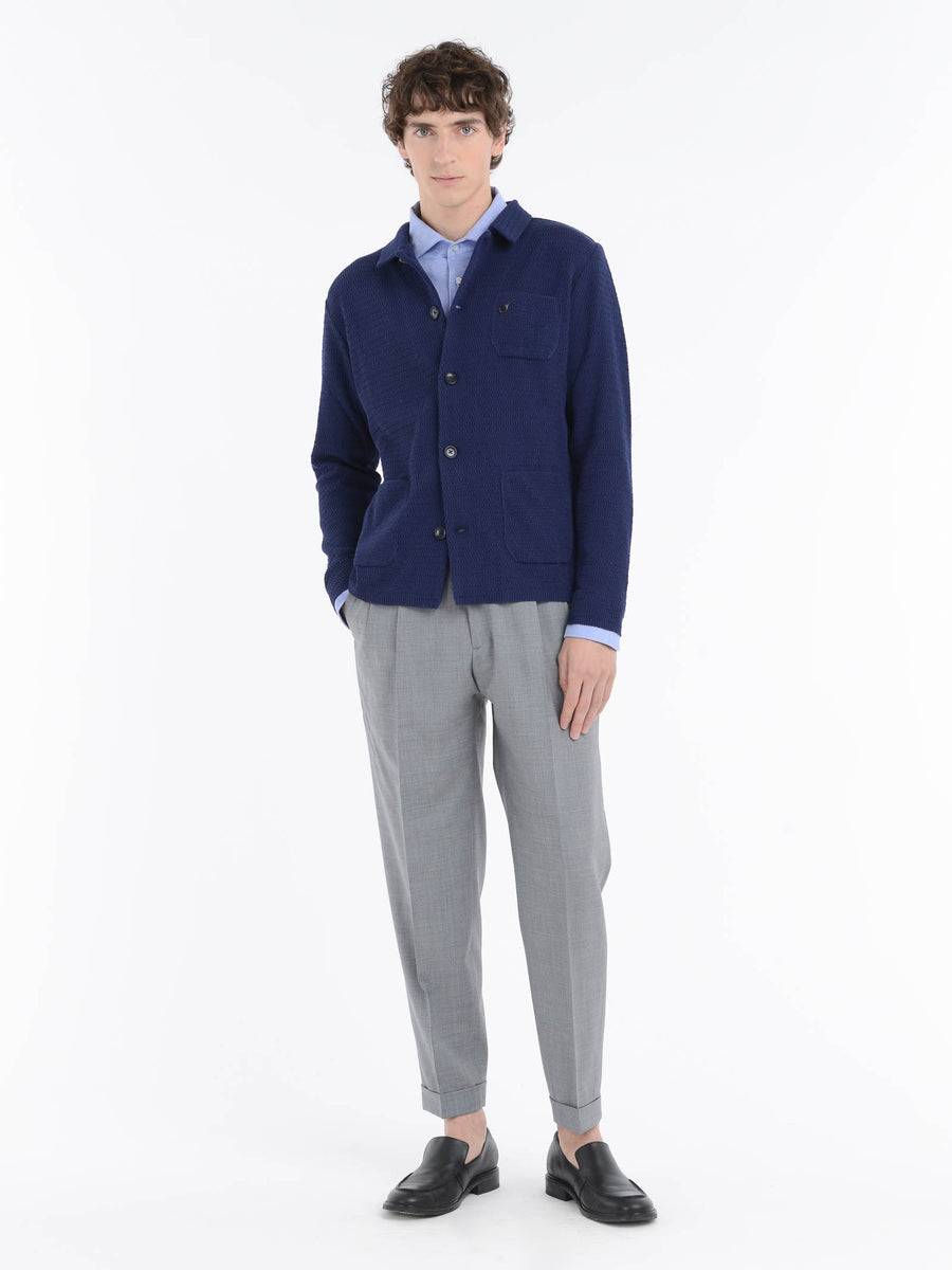 Paoloni Overshirt In Maglia Misto Cotone