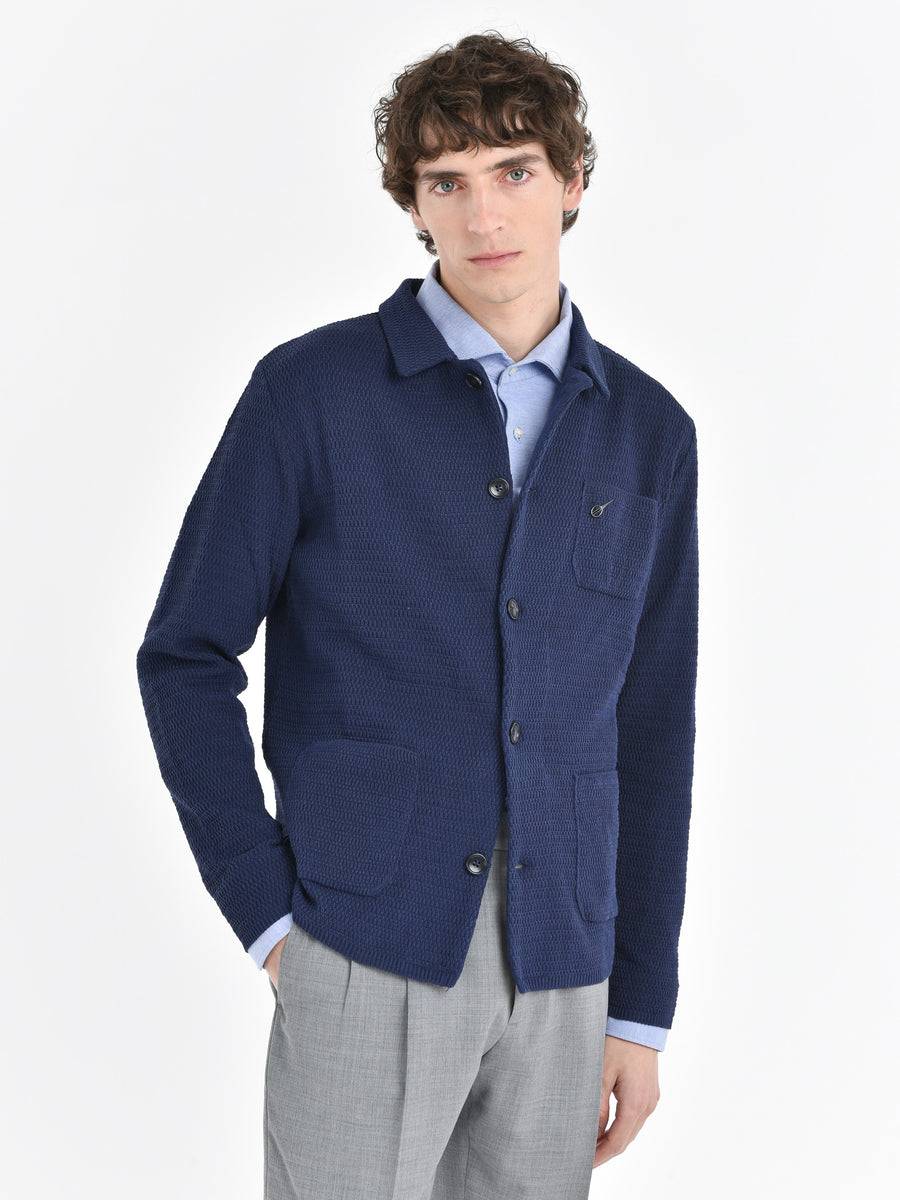 Paoloni Overshirt In Maglia Misto Cotone