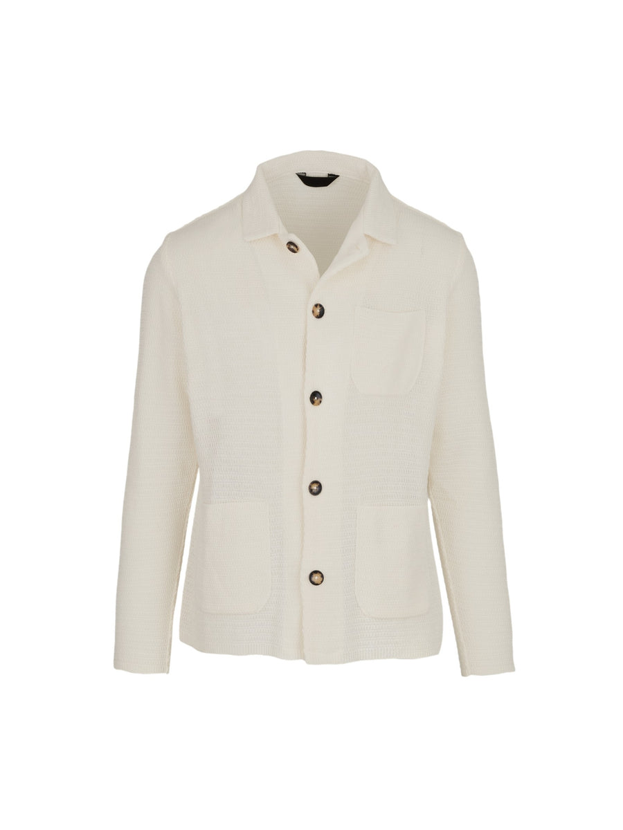 Paoloni Overshirt in maglia misto cotone