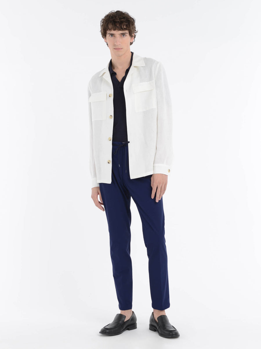 Paoloni Overshirt Lino Delavè