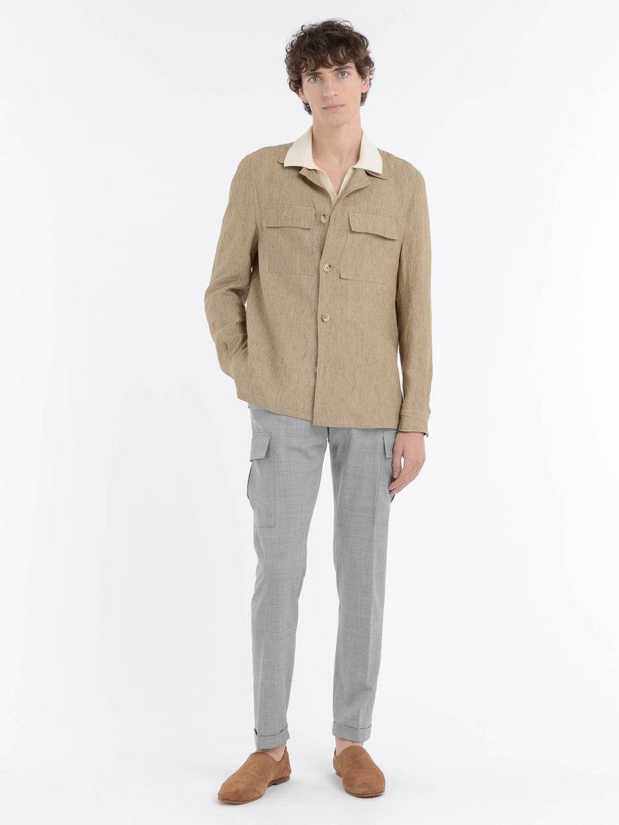 Paoloni Overshirt Lino Delavè