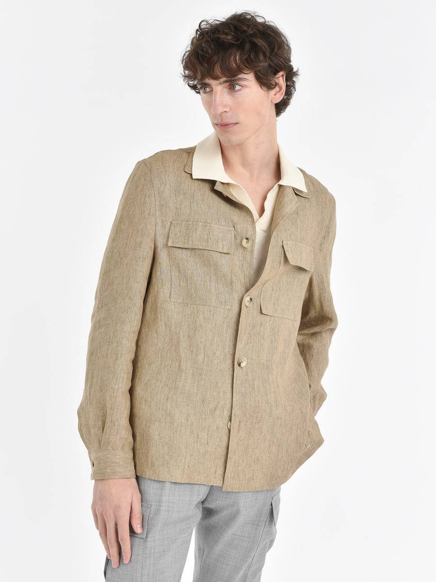 Paoloni Overshirt Lino Delavè