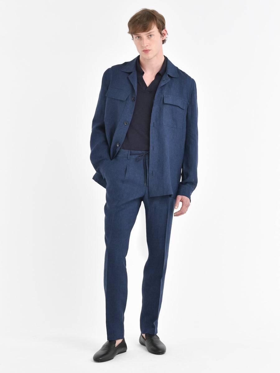 Paoloni Overshirt Lino Delavè