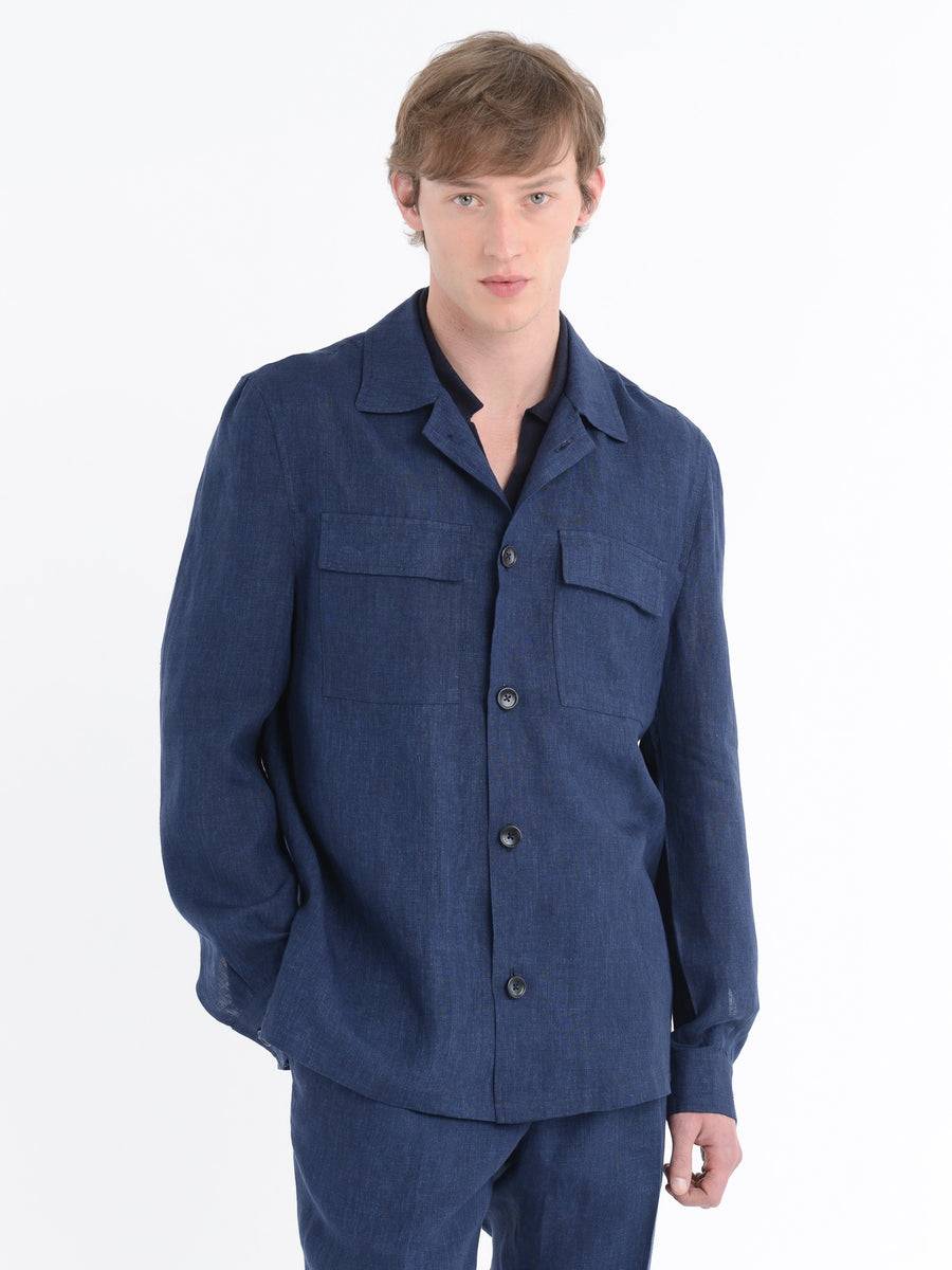 Paoloni Overshirt Lino Delavè