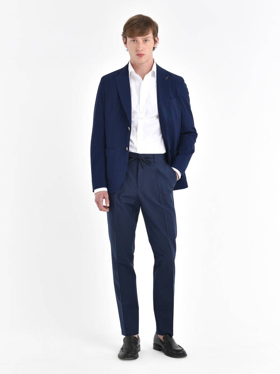 Paoloni Pantalone Jogging Seersucker Gessato