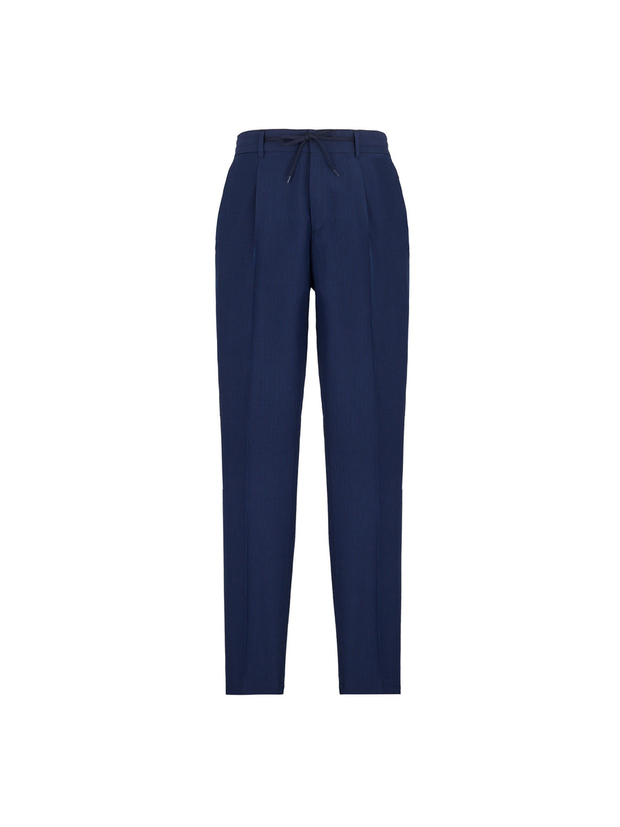 Paoloni Pantalone jogging seersucker gessato