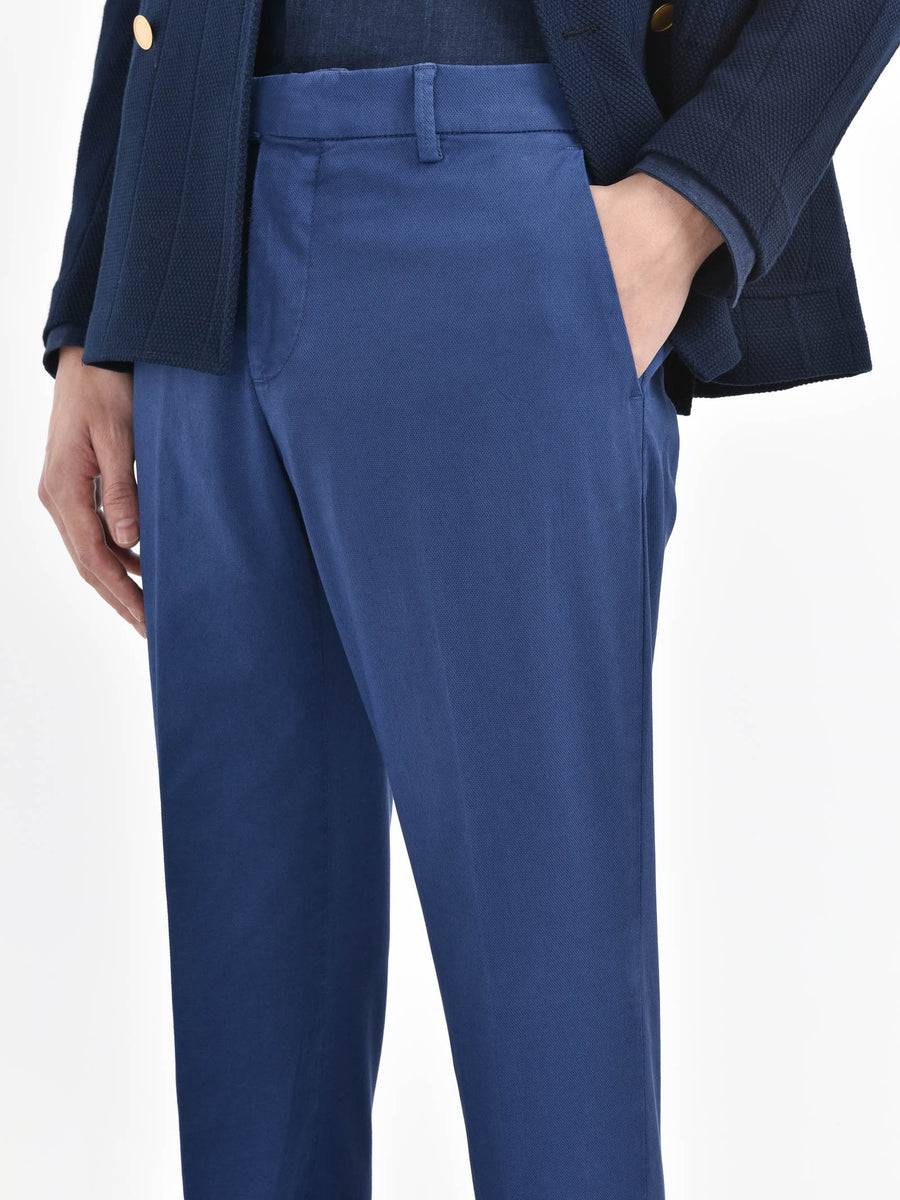 Paoloni Pantalone Slim Misto Cotone Stretch