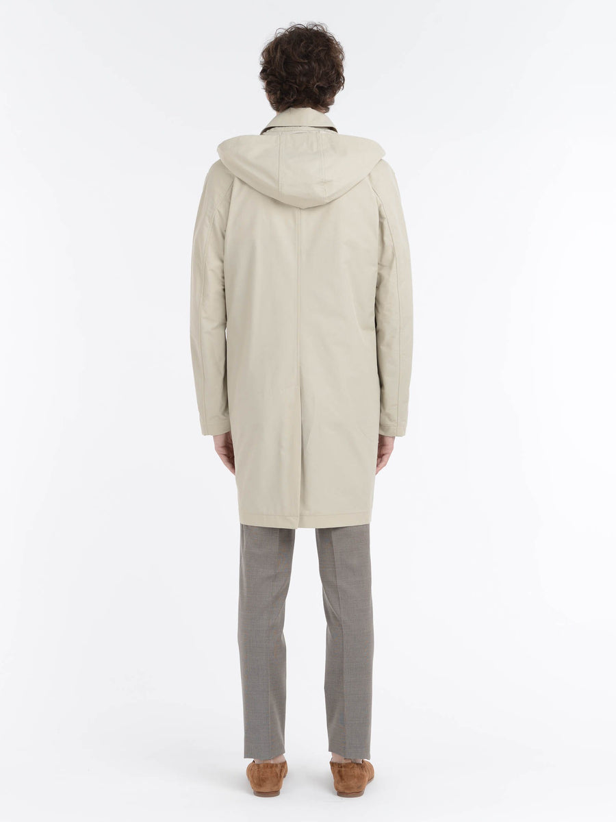 Paoloni Trench Sfoderato Gabardina Tecnica Misto Cotone