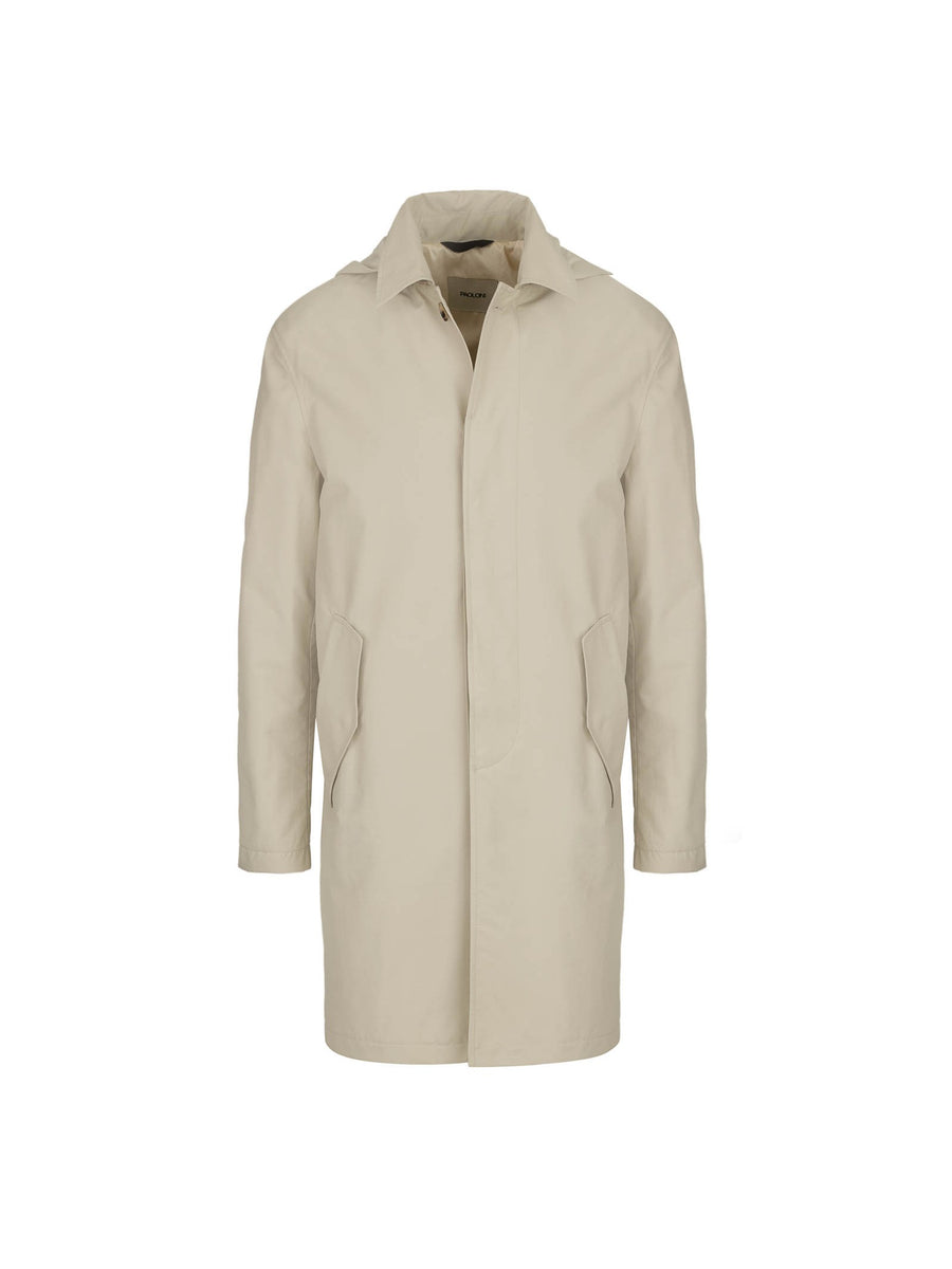 Paoloni Trench sfoderato gabardina tecnica misto cotone