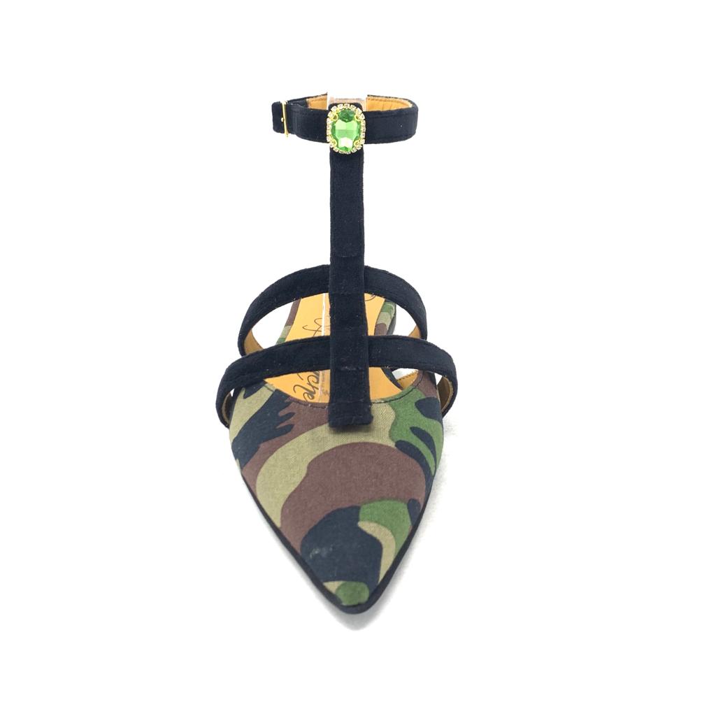 Passion Blanche Bibì Camouflage E Vell Nero + Pietra Verde