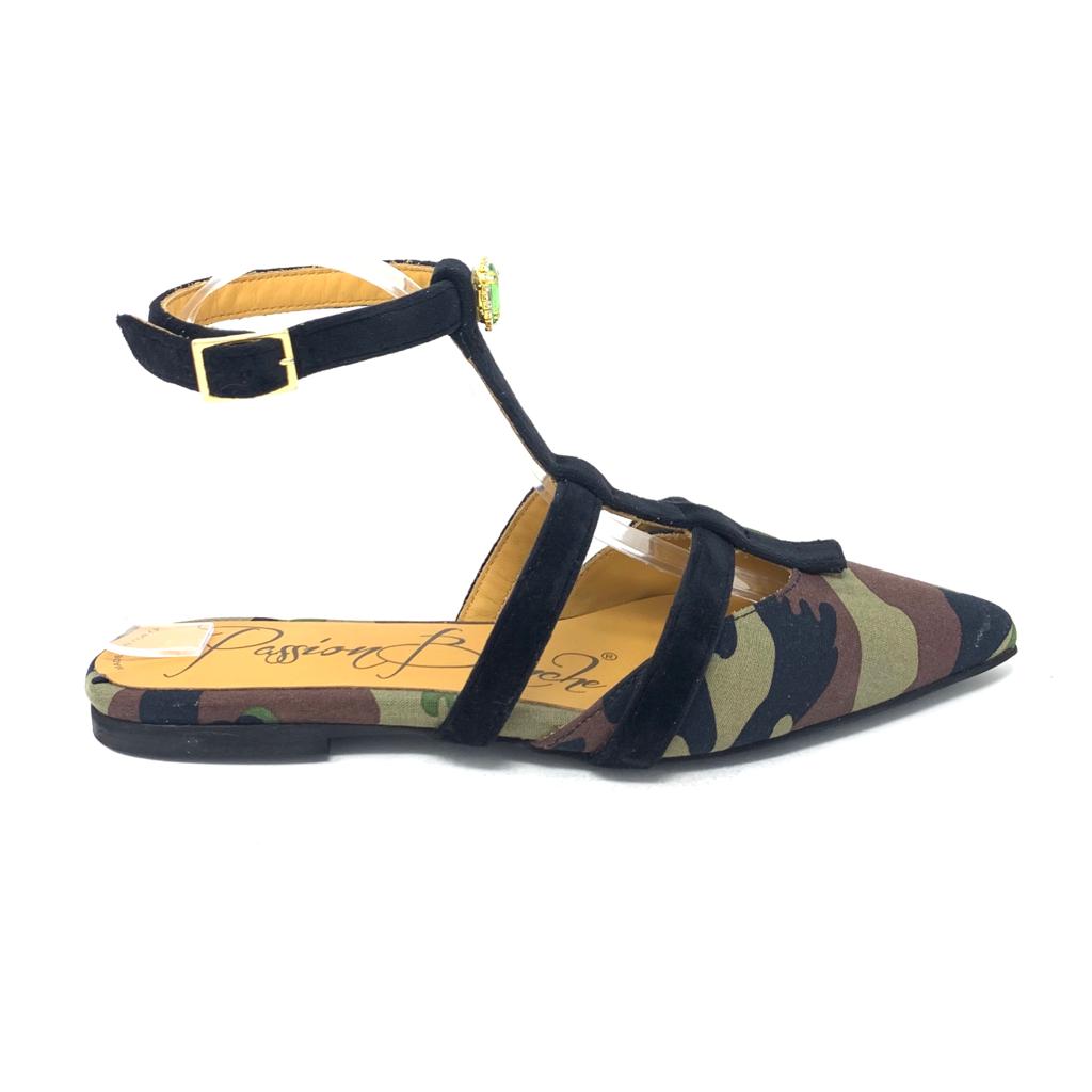 Passion Blanche Bibì camouflage e vell nero + pietra verde