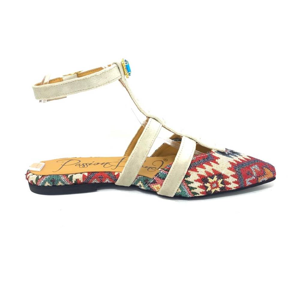 Passion Blanche Bibì navajo e vell panna + pietra turchese