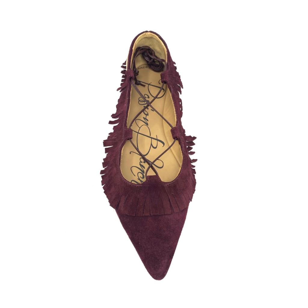 Passion Blanche Brigitte Scamosciata Bordeaux Frangia