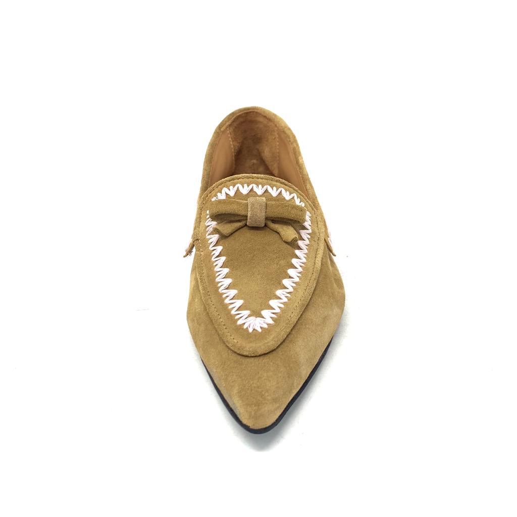 Passion Blanche Grace Scamosciata Cammello + Ric Ecrù