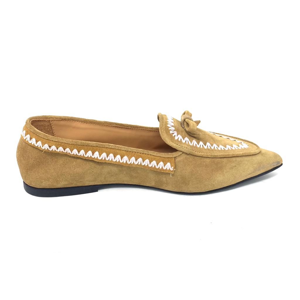 Passion Blanche Grace Scamosciata Cammello + Ric Ecrù