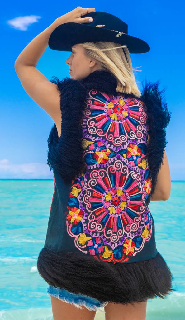 Passion Blanche GILET INDIA H 70 MONGOLIA NERA