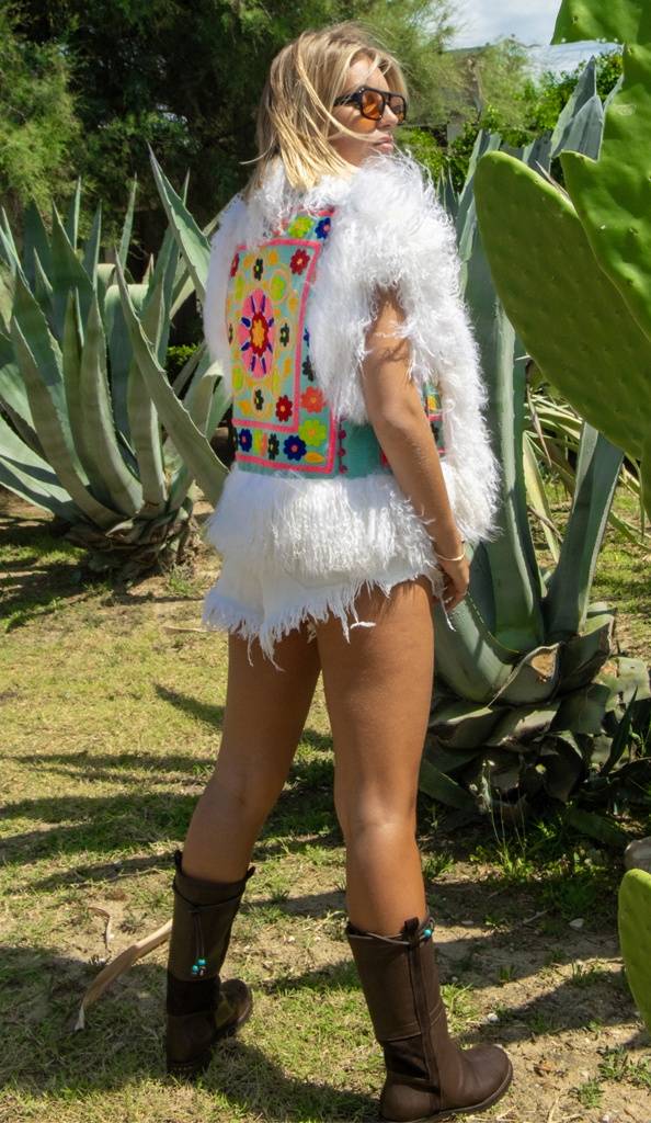 Passion Blanche GILET INDIA MONGOLIA BIANCA