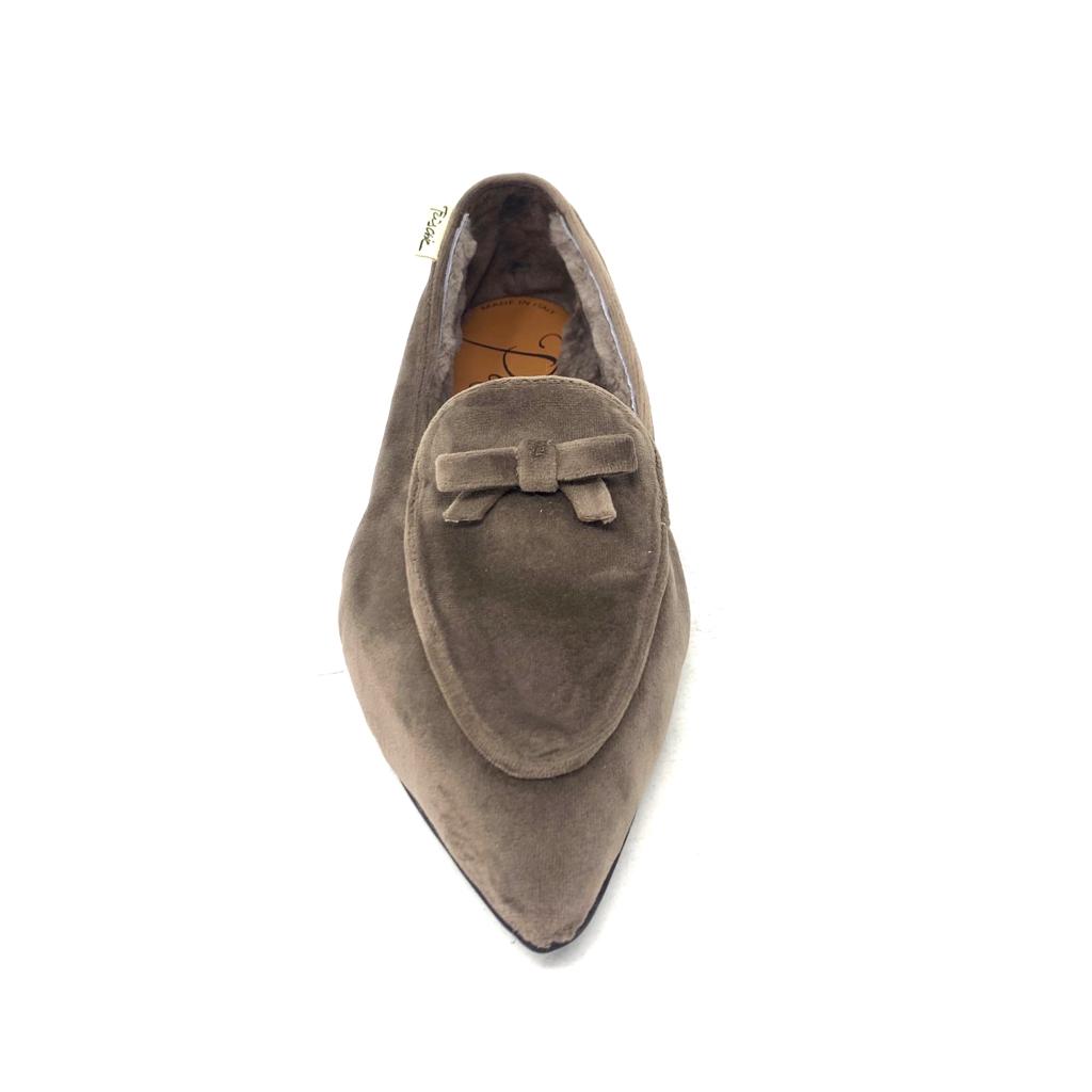 Passion Blanche Grace Velluto Tortora + Montone