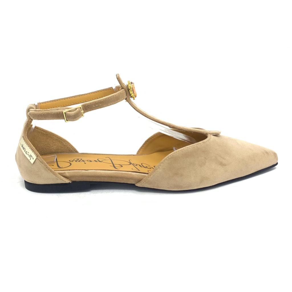 Passion Blanche Mimì velluto beige + pietra rosa