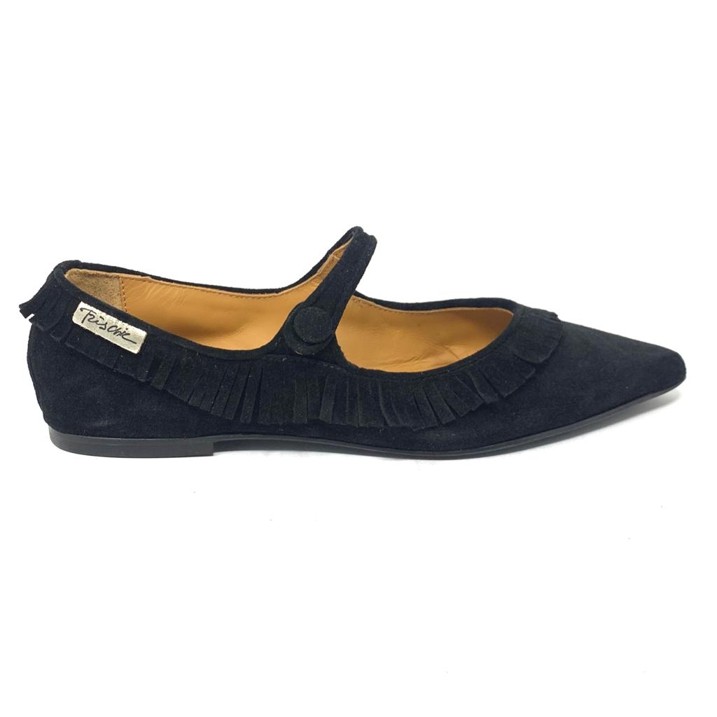 Passion Blanche Sophia Scamosciata Nera Frangia