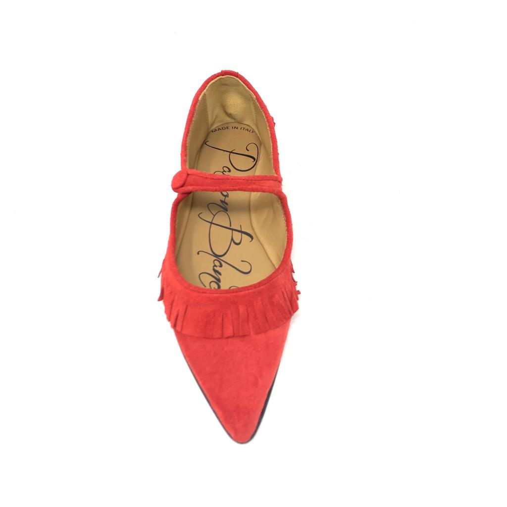 Passion Blanche Sophia Scamosciata Rossa Frangia