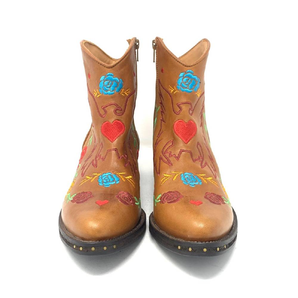 Passion Blanche Texano Pelle Cuoio + Ricamo Aquila