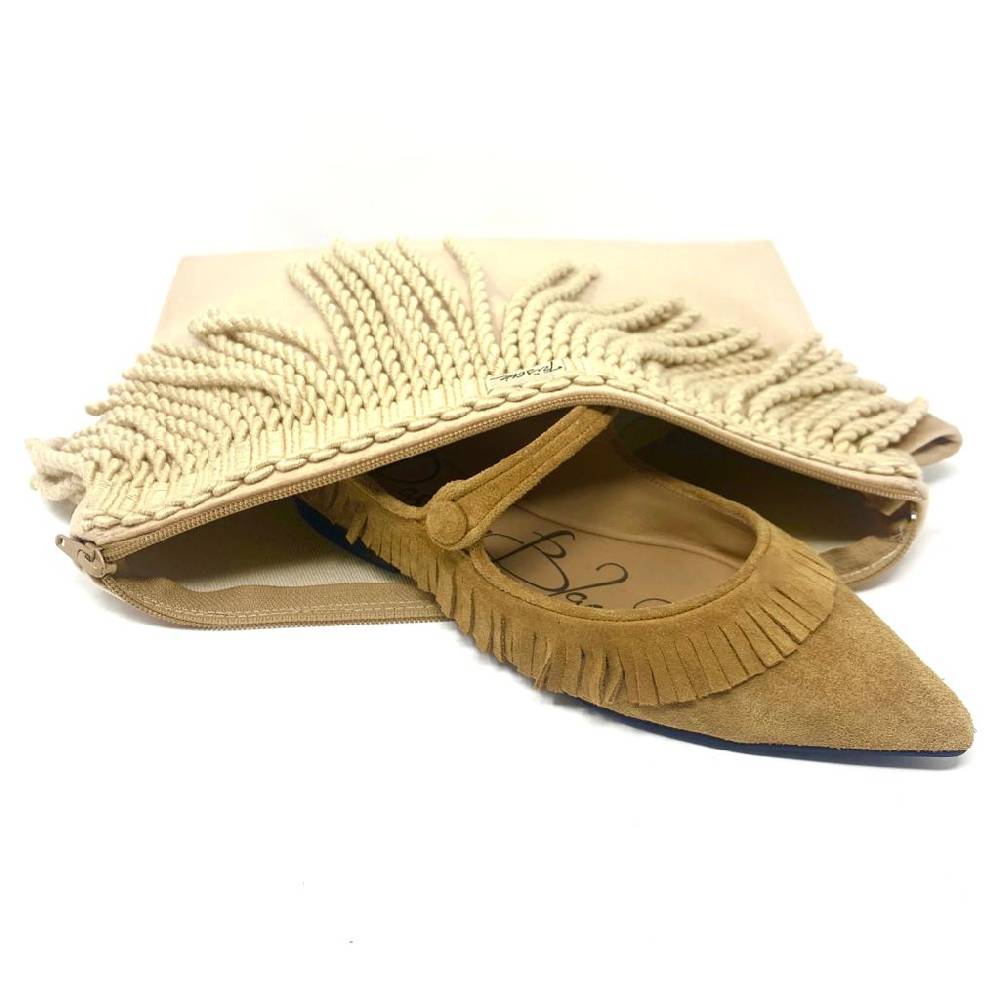 Passion Blanche Sophia Scamosciata Cammello Frangia