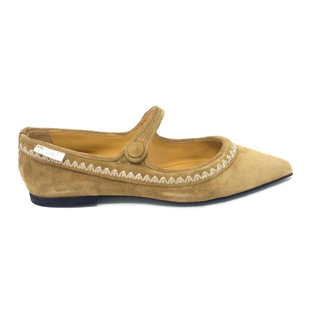 Passion Blanche Sophia Scamosciata Cammello + Ric Ecrù