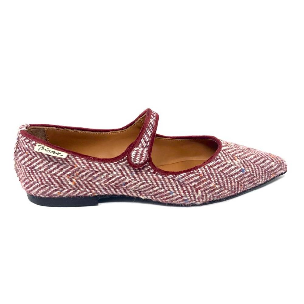 Passion Blanche Sophia Tweed in Lana Bianca-Bordeaux