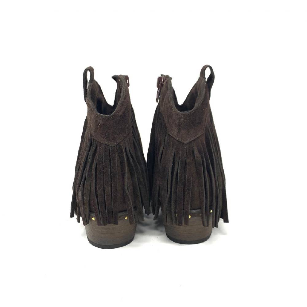 Passion Blanche Texano Basso Frangia Crosta T.moro Suola Cuoio