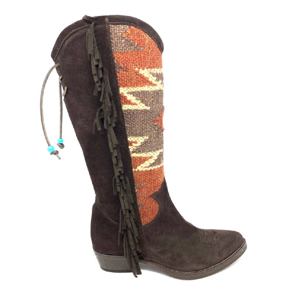 Passion Blanche Texano crosta t.moro e kilim Suola cuoio