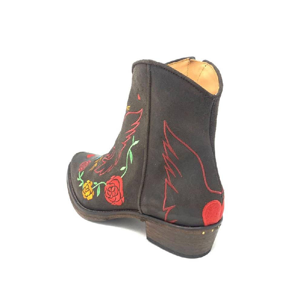 Passion Blanche Texano Scamoscato T.Moro + Ricamo Aquila