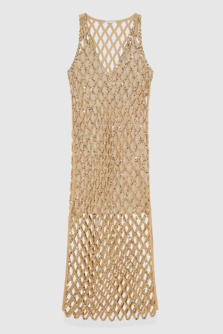 Patrizia Pepe Abito In Rete Gioiello Slim Fit