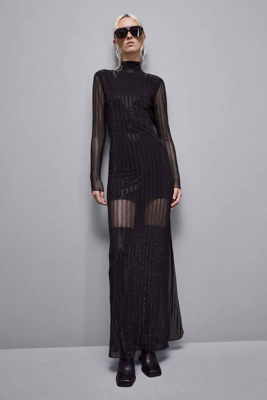 Patrizia Pepe Abito maniche lunghe con strass