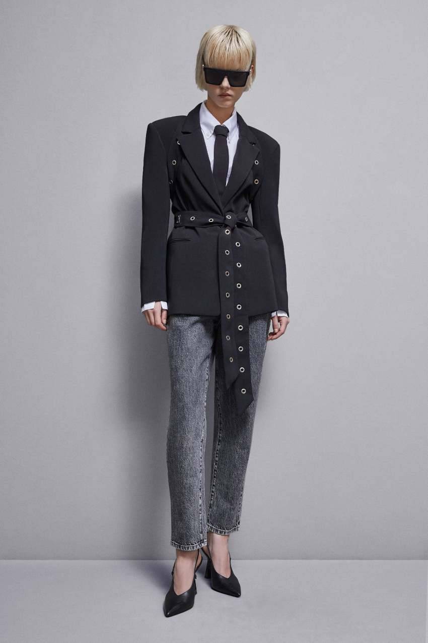 Patrizia Pepe Blazer In Crepe Taglio Maschile