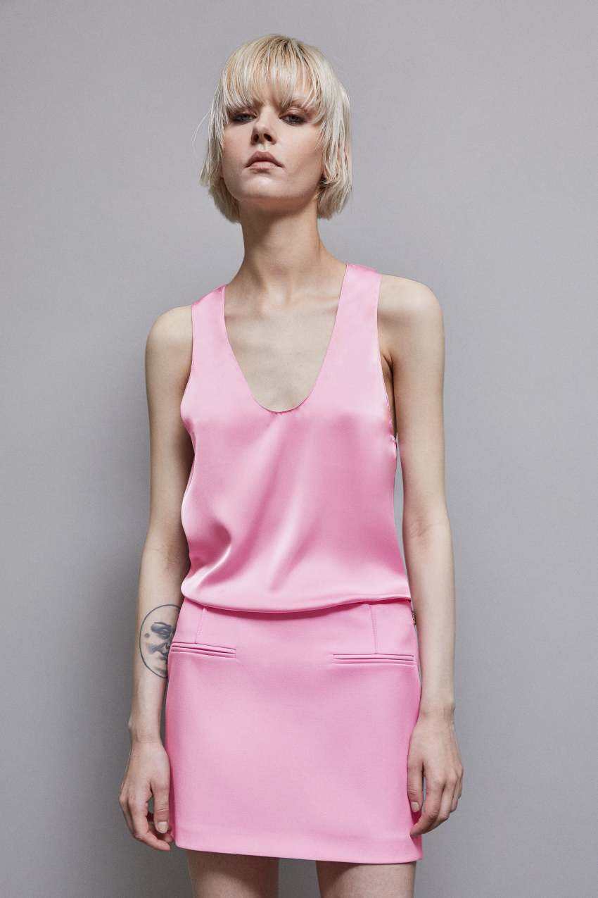 Patrizia Pepe Blusa In Raso Lucido