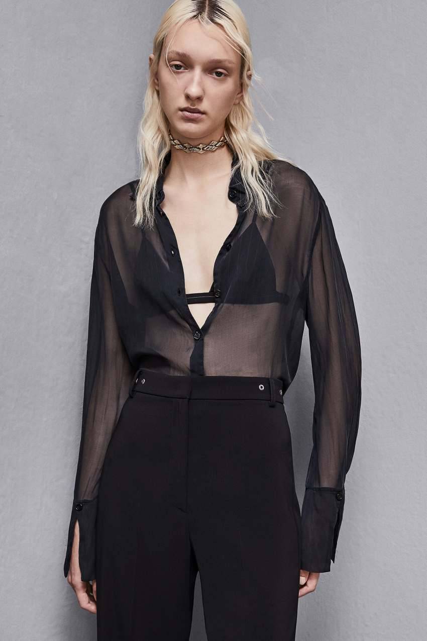 Patrizia Pepe Camicia over in chiffon di seta