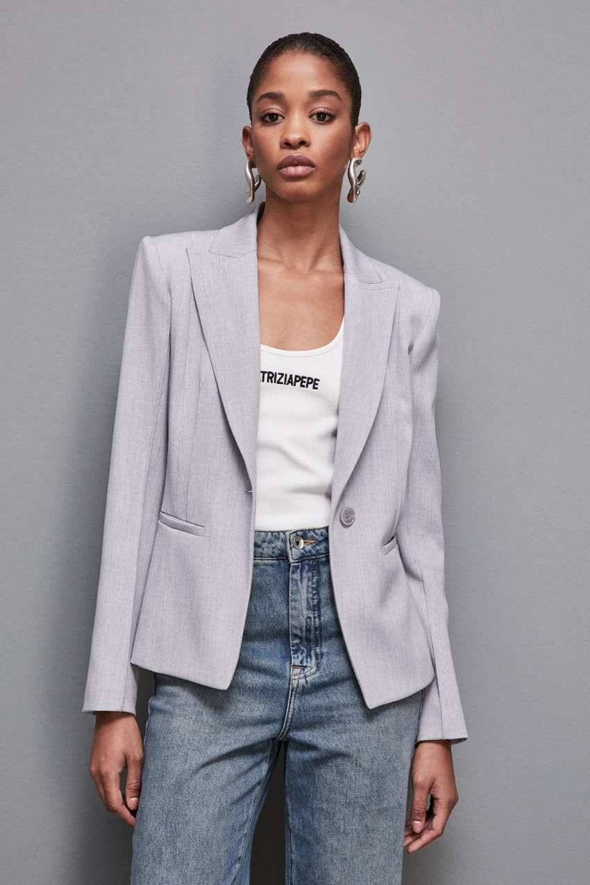 Patrizia Pepe Giacca Un Bottone In Poly Viscosa