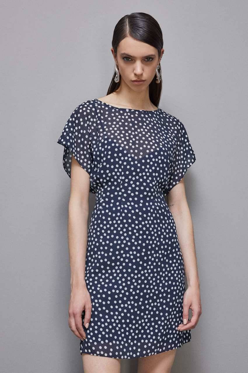 Patrizia Pepe Mini Abito Fantasia In Georgette