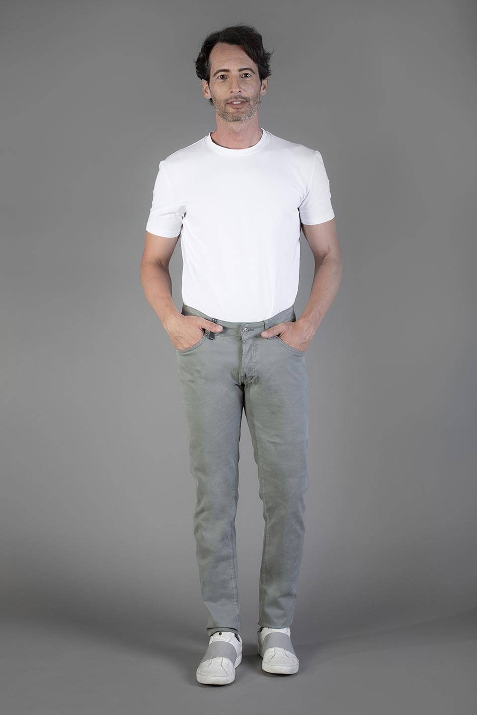 Paul Cortese Gabardine 5 tasche Grey