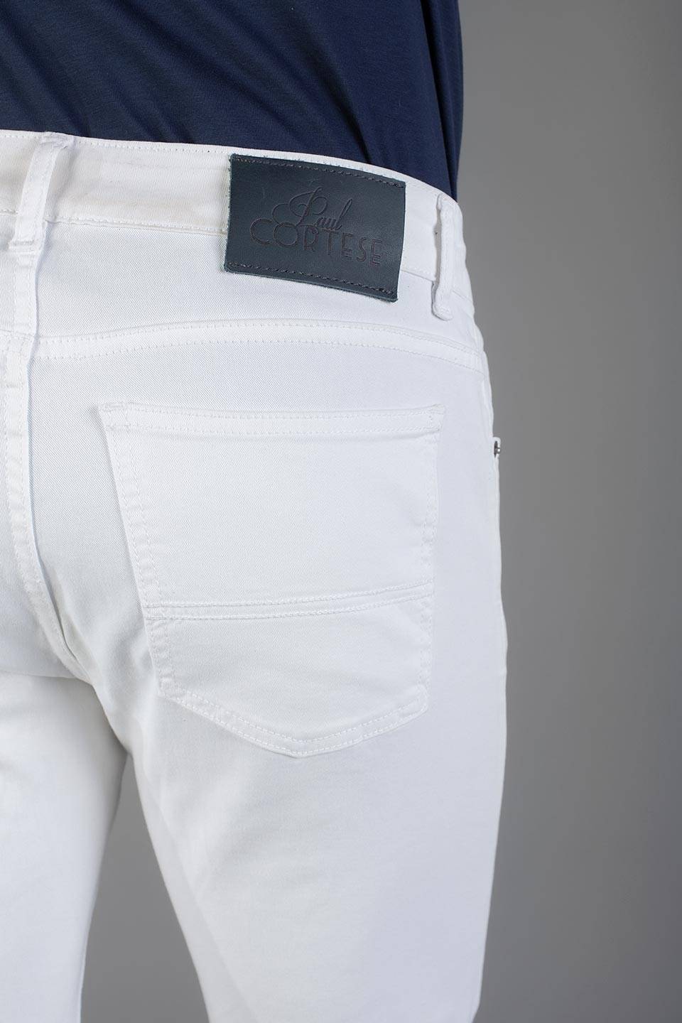 Paul Cortese Gabardine 5 Tasche White