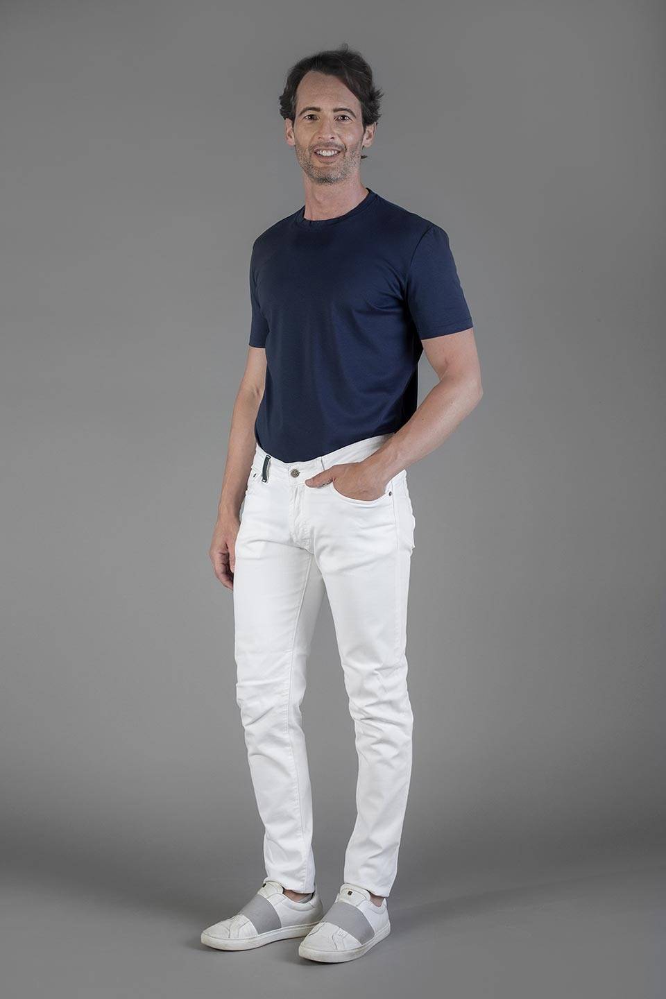 Paul Cortese Gabardine 5 tasche white