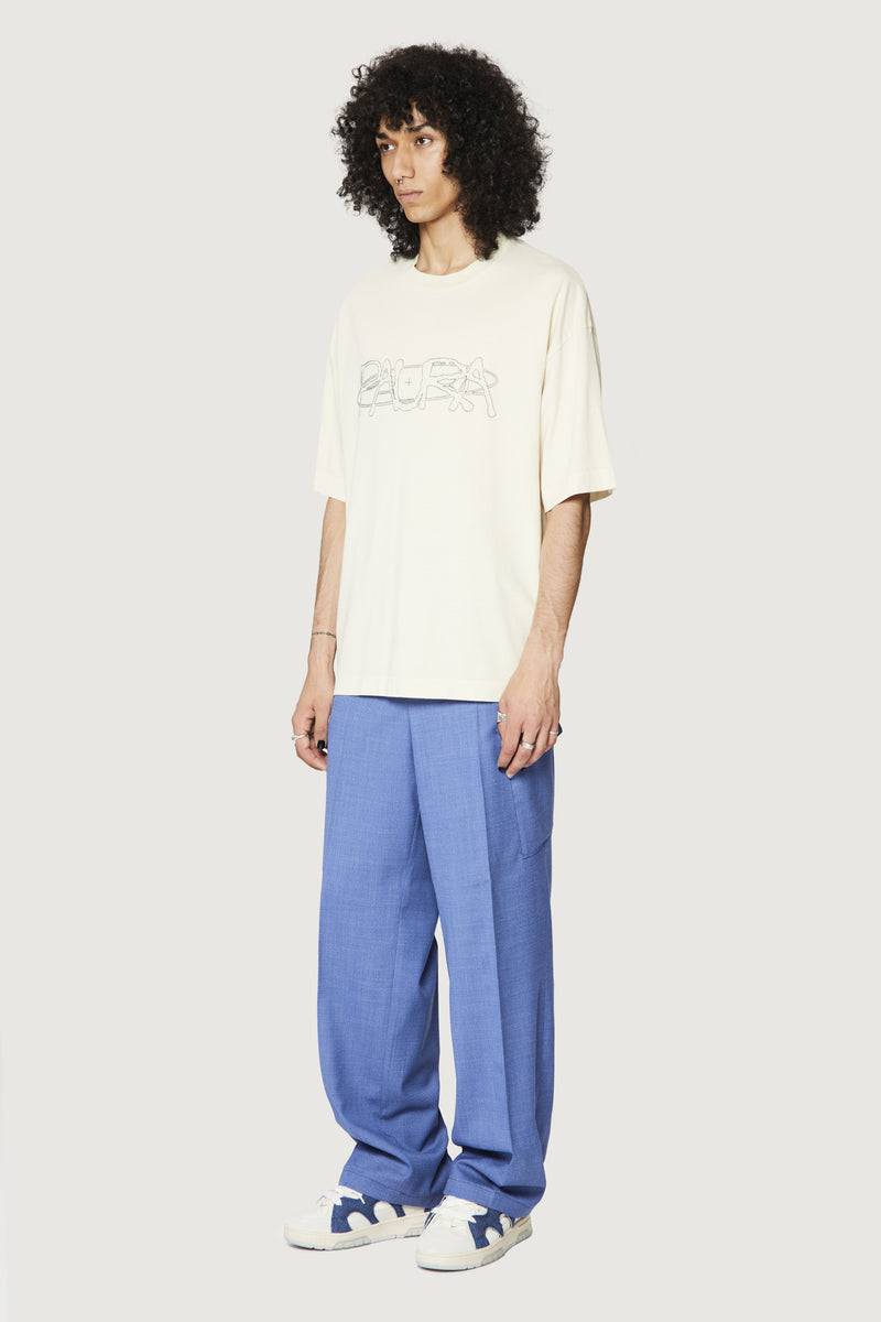 Paura COSTA OVERSIZED T-SHIRT COSMIC LOGO OFF-WHITE