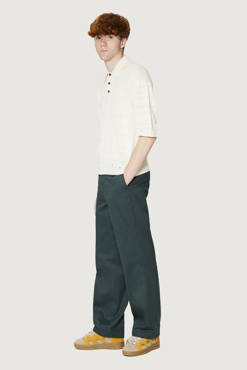 Paura ADAM KNIT POLO SHIRT OFF WHITE