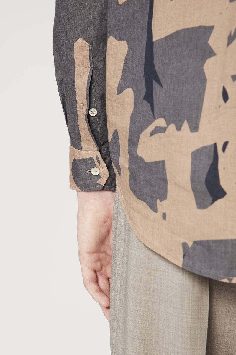 Paura BRUCE OVERSIZED SHIRT MODULO MUD