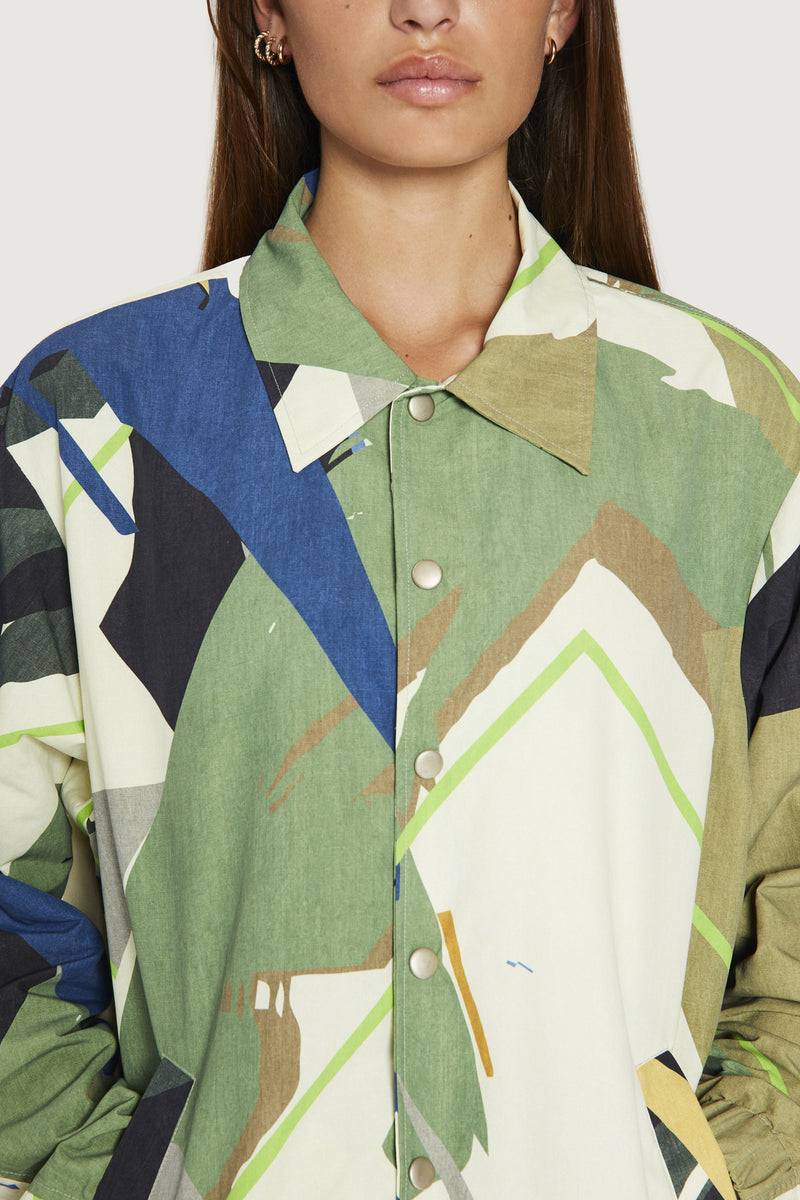 Paura CARA COACH JACKET GREEN CAMO