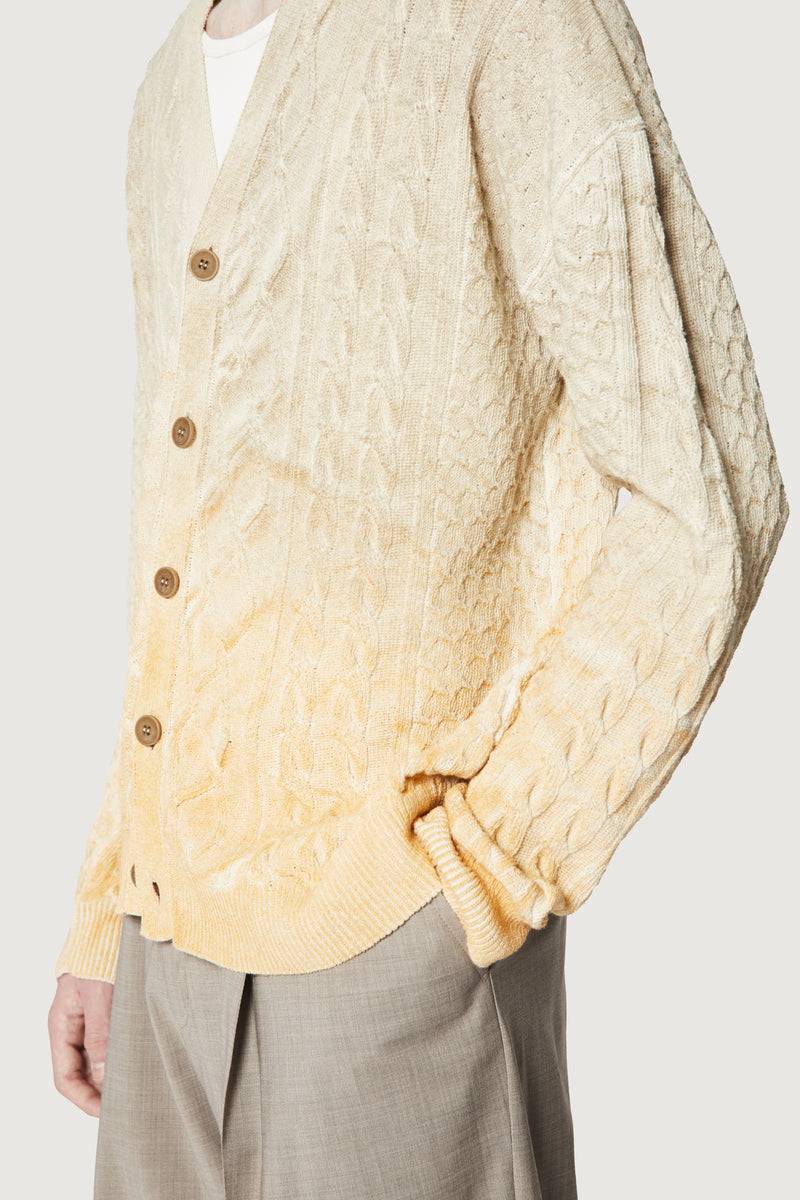 Paura CLARK CARDIGAN CREAM/ORANGE